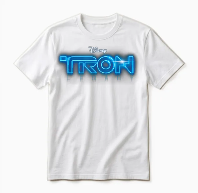 Disney Tron: Legacy Official 2010 Movie Logo Unisex T-Shirt in White