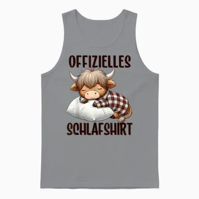 Official Sleep Shirt Highland Cow Highland Cow Sleep T-Shirt, Gray Unisex Tank Top - Sport Grey