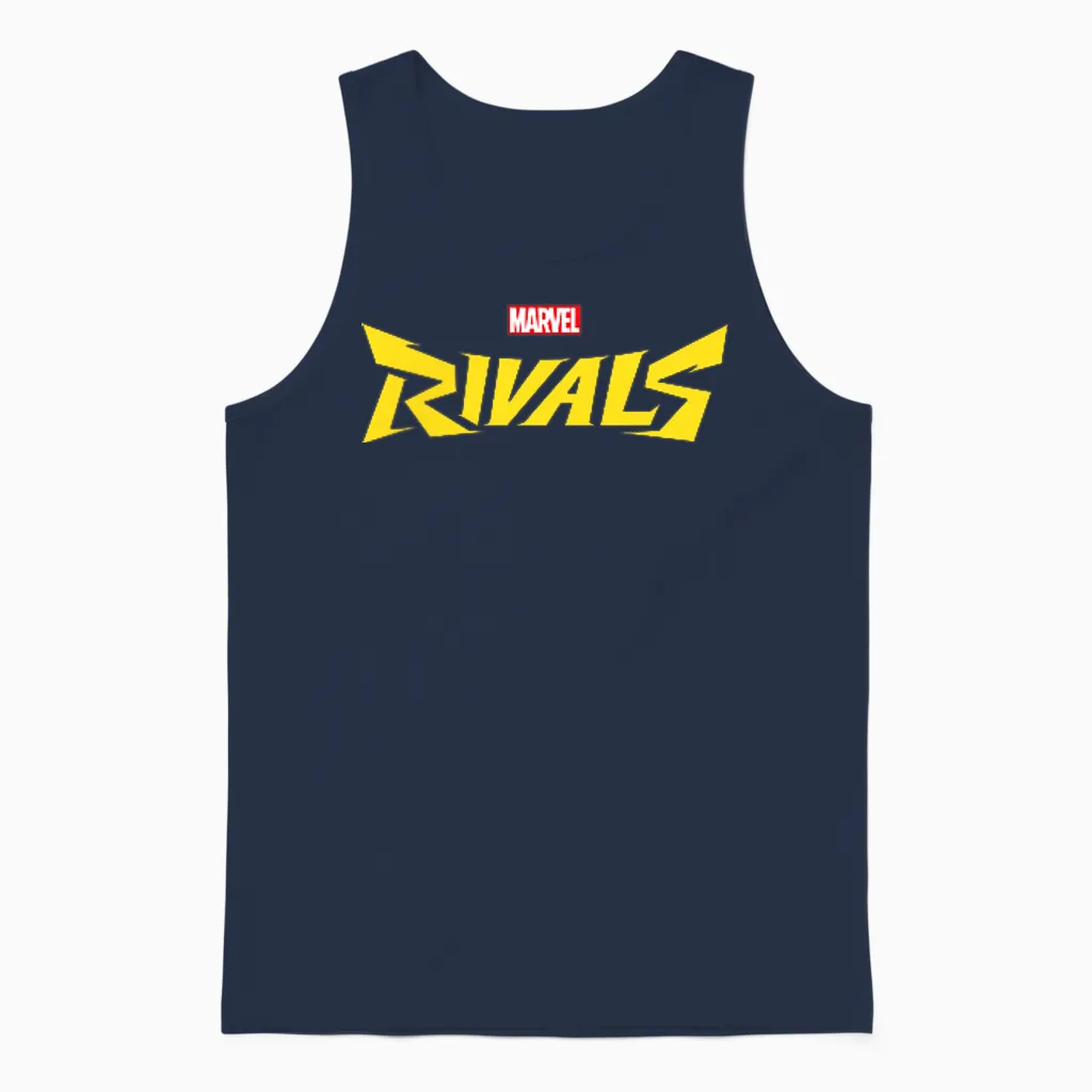Marvel Rivals Official Video Game Logo Front & Back Unisex Tank Top in Navy