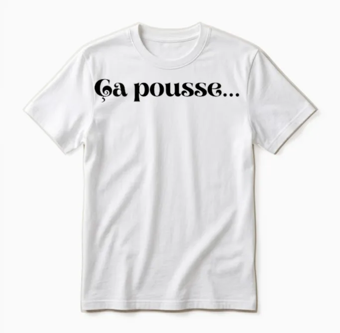 T-Shirt That Measures the Length of the Hair. Long Hair T-Shirt, White, S Unisex T-Shirt in White