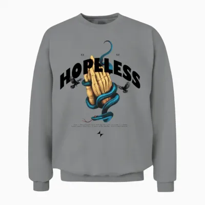 Hopeless Modern Streetwear Unisex Sweatshirt - Sport Grey