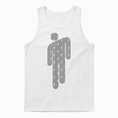 Billie Eilish Official Blohsh Black T-Shirt Small Unisex Tank Top - White