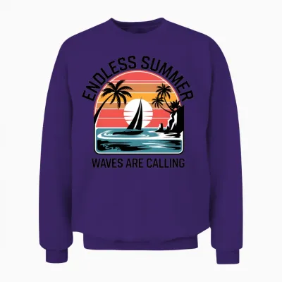 Waves Are Calling 2 Unisex Sweatshirt - Purple