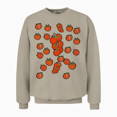 Funny Tomato Outfit Unisex Sweatshirt - Sand
