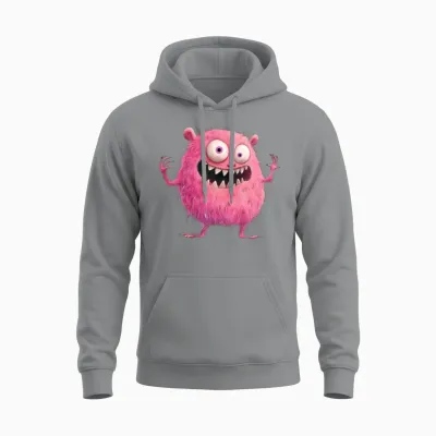 Funny Monster Unisex Hoodie - Sport Grey