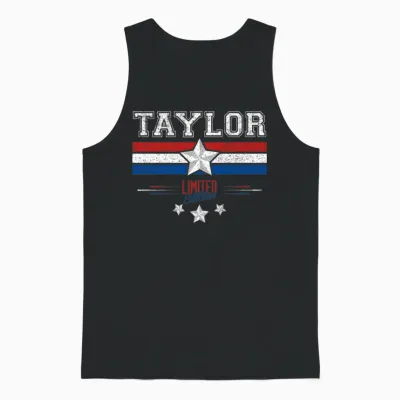 Taylor Name Custom Taylor Birthday Unisex Tank Top - Black