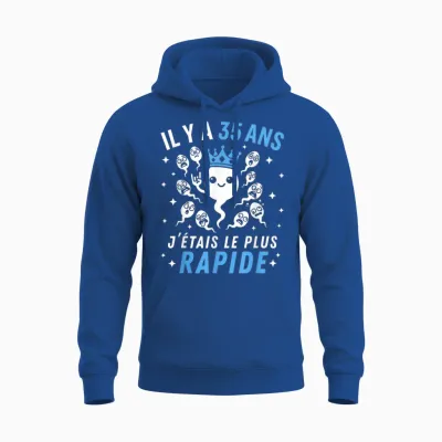 Graine Le Plus Rapide Blague Anniversaire Humour 35 Ans Unisex Hoodie - Royal