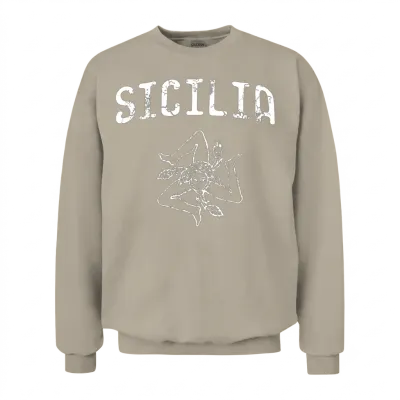 Sicilia Italy Sicily Sicilian Siciliano Italia Ita Unisex Sweatshirt - Sand