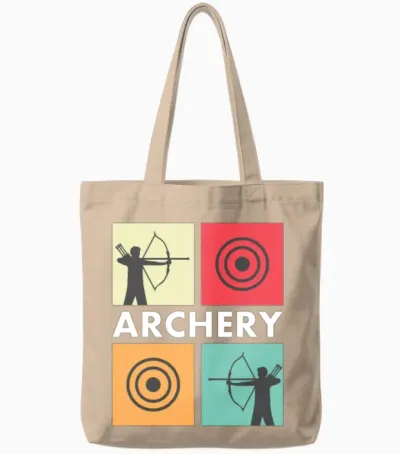 Archery - Vintage Retro Tote Bags - Natural