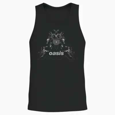 Oasis Band Symmetrical Exclusive Manche Longue Unisex Tank Top - Black