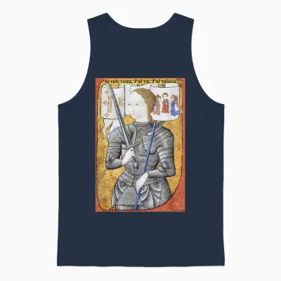 Joan of Arc, Patron Saint of France Unisex Tank Top - Navy