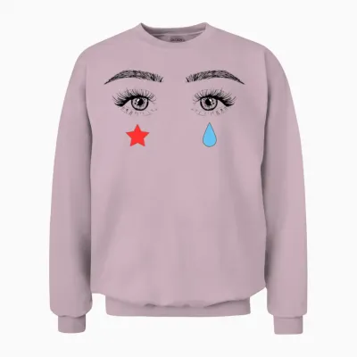 Vintage Eyes Graphic Tee Gift Ideas Unisex Sweatshirt - Light Pink