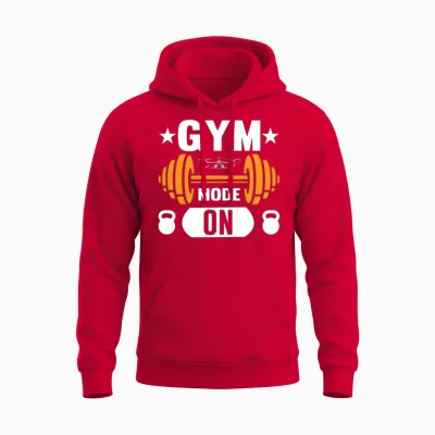 Gym Mode On Unisex Hoodie - Red
