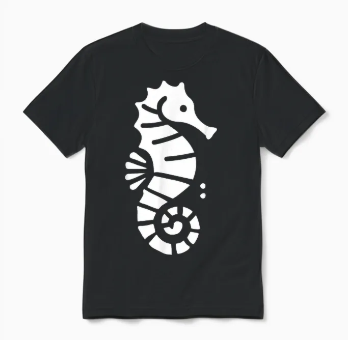 Seepferdchen - Ocean Wildlife Unisex T-Shirt in Black