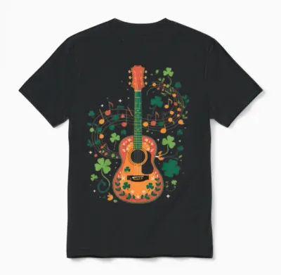 Shamrock Sounds – Irish Music Celebration Unisex T-Shirt - Black