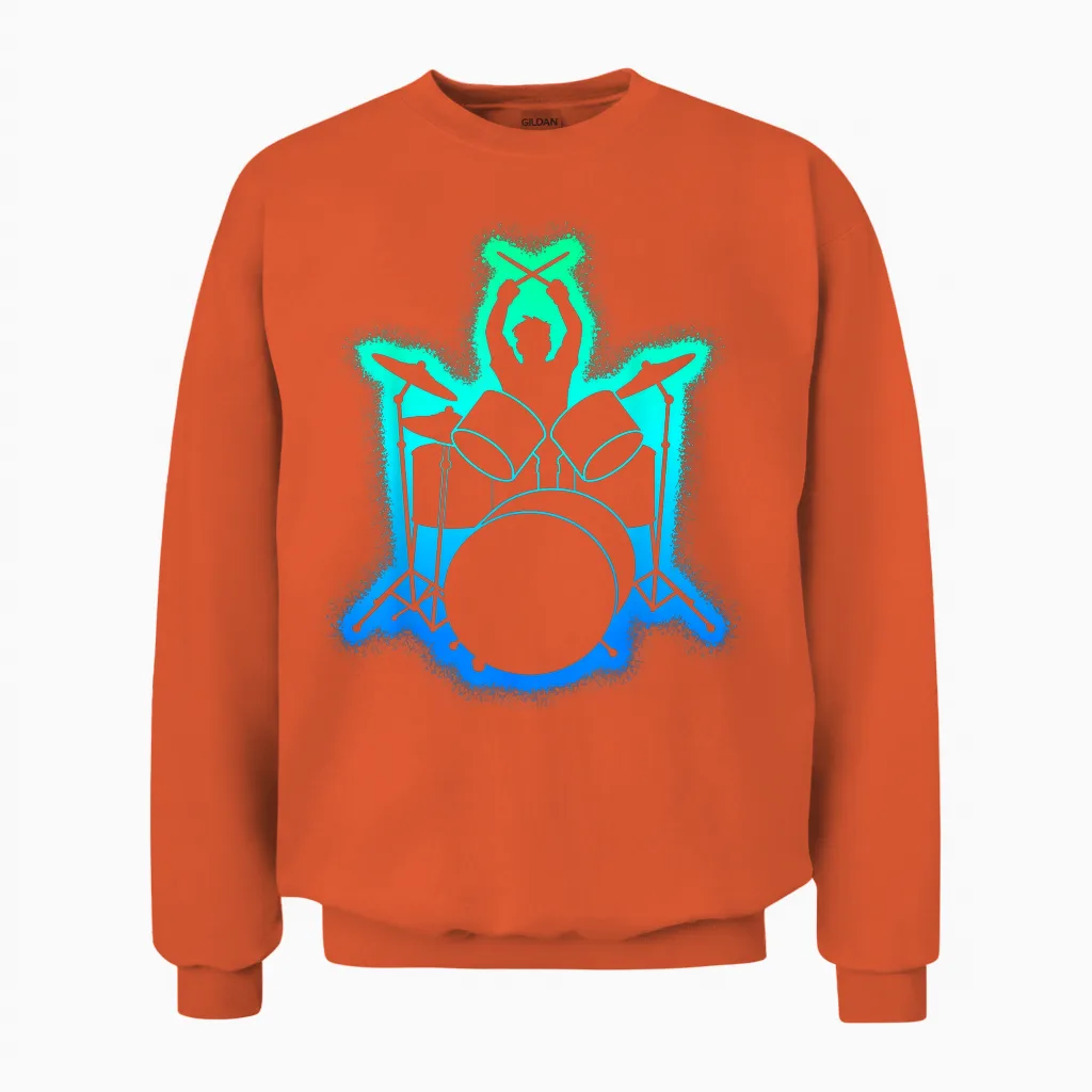 Drummer Children's / Boys' Drummer Unisex Sweatshirt in Orange