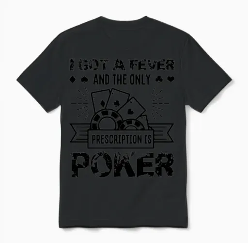 Funny Poker Unisex T-Shirt in Black