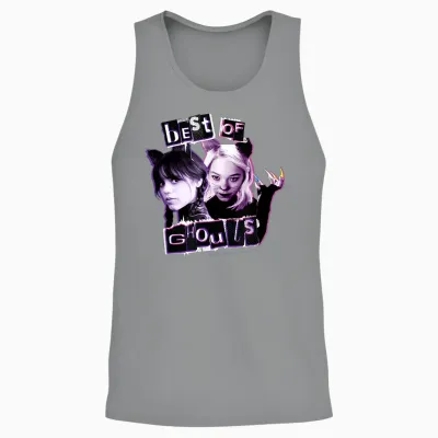 Wednesday Best of Ghouls Wednesday & Enid Vintage Unisex Tank Top - Sport Grey