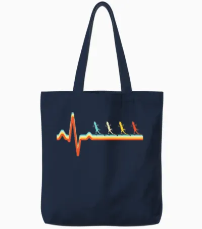 Lizard Retro Tote Bags - Navy