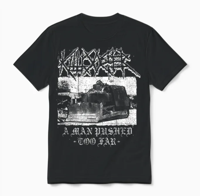 Killdozer Metal a Man Pushed Too Far Vintage Men's Women's T-Shirt, Black, S Unisex T-Shirt in Black