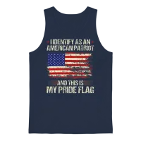 I Identify as an American Patriot Unisex Tank Top - Navy – 1