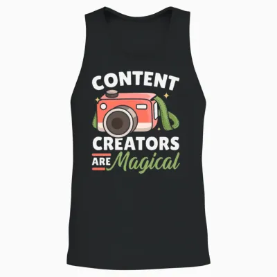 Content Creators Are Magical Social Media Vlogger Unisex Tank Top - Black