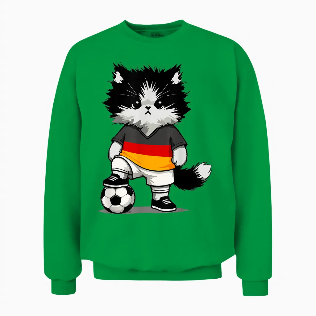 Deutschlandflagge Herren Damen Kinder Deutschland Unisex Sweatshirt in Irish Green