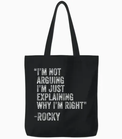 Rocky Zitat Lustiger Geburtstag Custom Name Idee Ingenieur Tote Bags - Black