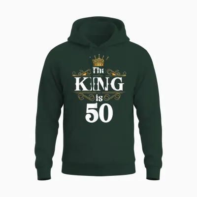 50 Ans Anniversaire Roi Vintage Anniversaire 50 Ans Homme Unisex Hoodie - Forest