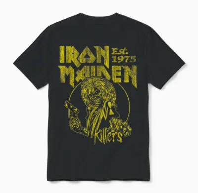 Iron Maiden - Killers Yellow Circle Unisex T-Shirt - Black