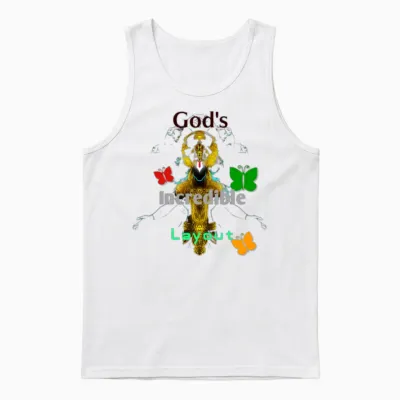 Incredibly Detailed and Amazing Layout of God Unisex Tank Top - White