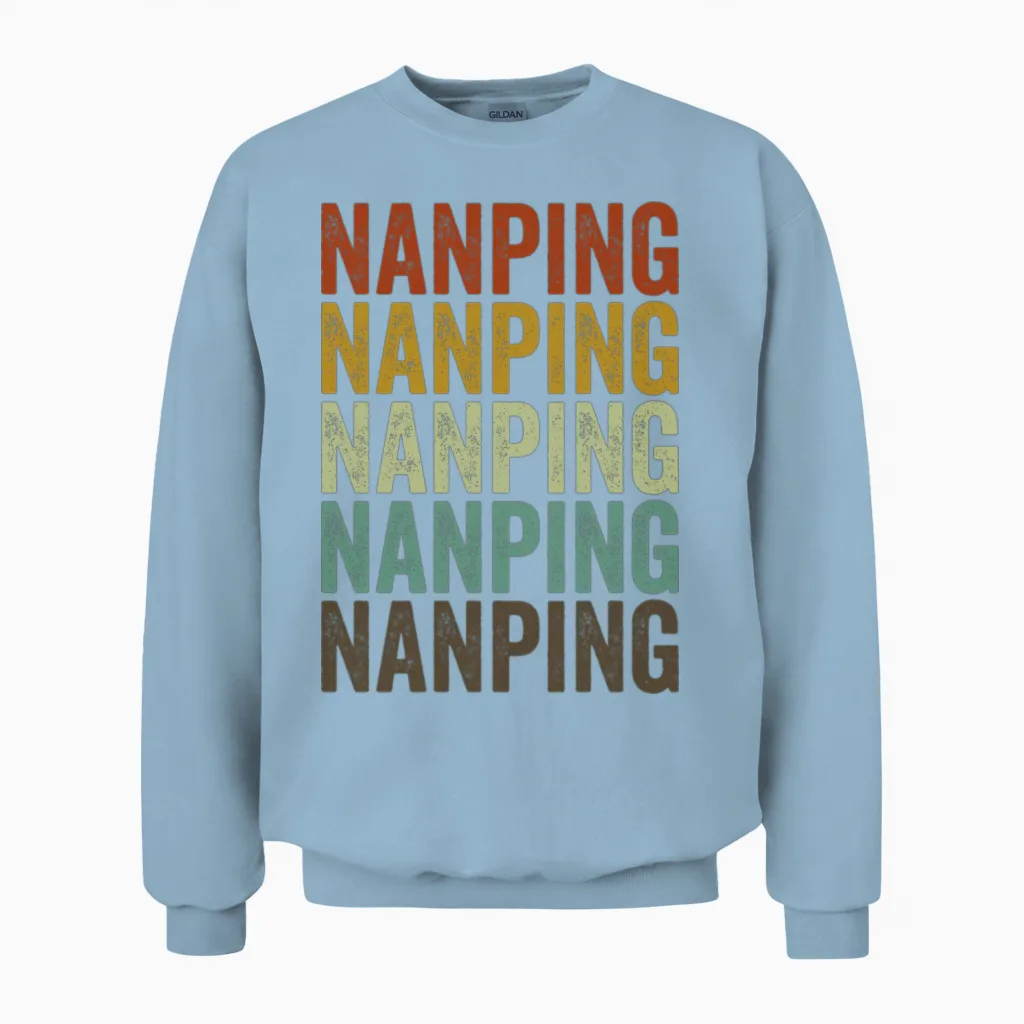 Nanping China Retro Vintage Unisex Sweatshirt - Light Blue