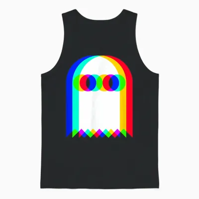 Rgb Fantôme, Icône Pop, Video Gamer, Rvb Coloré, 80's, Rétro Unisex Tank Top - Black