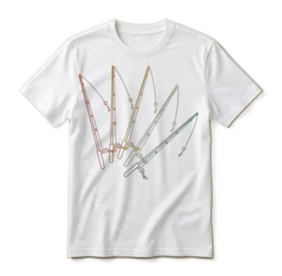 Retro Fishing Rods Unisex T-Shirt - White