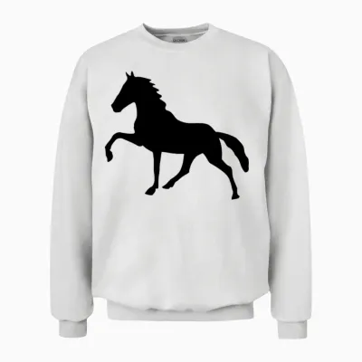 High Stepping Horse Unisex Sweatshirt - White