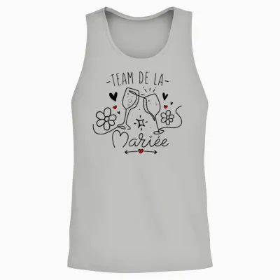 Woman Bride Team Surprise for a Evjf Team Bride Humor T-Shirt, White, Female X-Small Unisex Tank Top - Ash