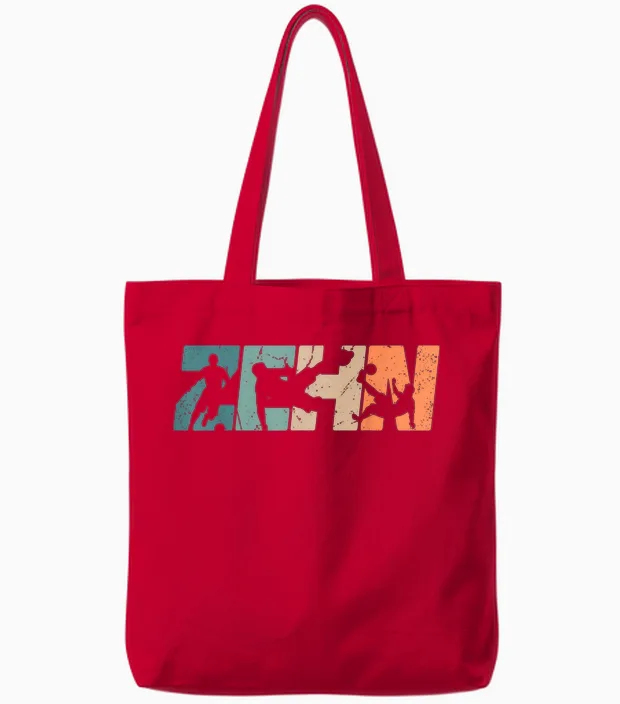 10. Geburtstag Retro Fussball Fan Spieler 10 Jahre Junge Tote Bags in Red