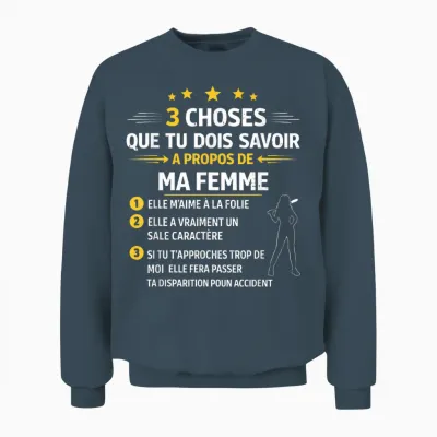 Gift for Husband Lover Boyfriend Humour Couple Unisex Sweatshirt - Dark Heather