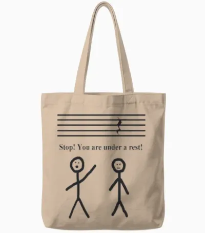 Funny Music Joke2 Tote Bags - Natural