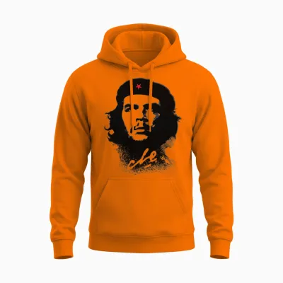 Che Guevara Shirt Cuba Révolution Rebelle Cubain T-Shirt Haut De Gamme Unisex Hoodie - Safety Orange