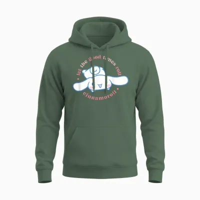 Cinnamoroll Let the Good Times Roll Unisex Hoodie - Military Green
