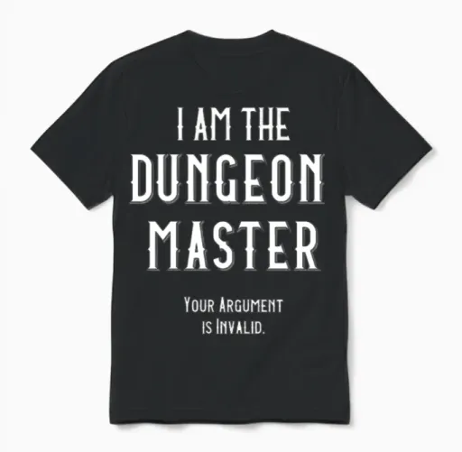 I Am the Dungeon Master Unisex T-Shirt in Black
