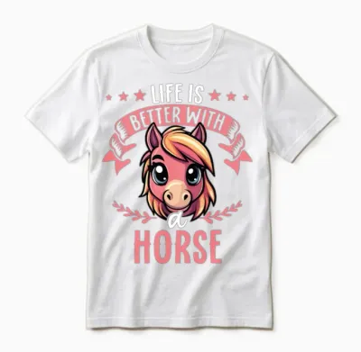 Life Is Better with a Horse - Sweet Horse Unisex T-Shirt - White