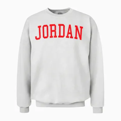 Jordan Red Varsity Unisex Sweatshirt - White