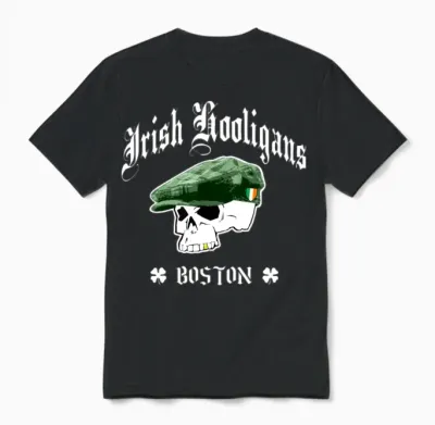 Irish Hooligans Boston Unisex T-Shirt - Black