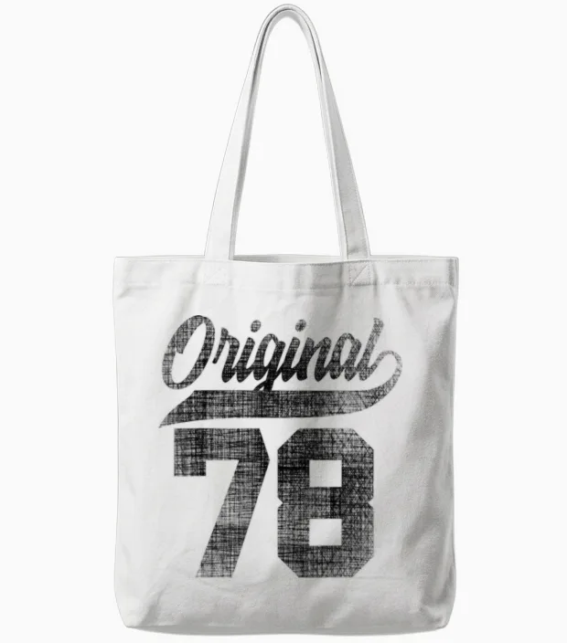 46th Birthday Original Men Women Vintage 1978 T-Shirt, White Tote Bags in White