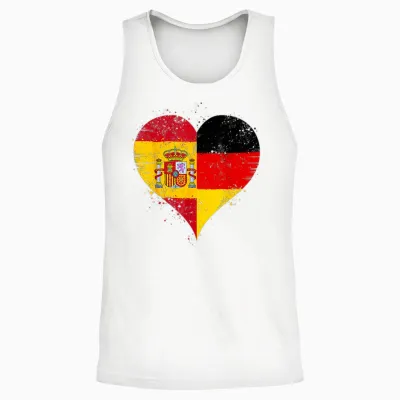 Spanien Deutschland Flagge Stolze Spanisch Deutsch Fans Unisex Tank Top - White