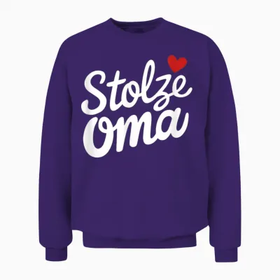 Stolze Oma Spruch Herz Stolzen Omas Omis Unisex Sweatshirt - Purple