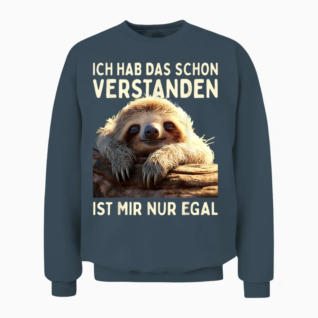 Hab Das Schon Verstanden Ist Mir Nur Egal Süßes Slotier T-Shirt, Black Unisex Sweatshirt in Dark Heather
