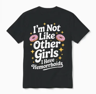 Embarrassing Shirt Hemorrhoids Inappropriate Adult Humor Unisex T-Shirt - Black
